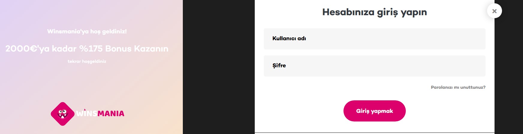 Winsmania Giriş Sayfası